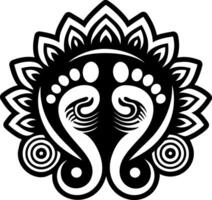 A solid style icon of footprints symbol vector