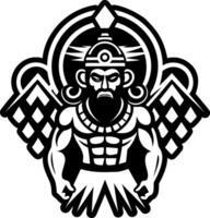 A filled style icon of hanuman symbol vector