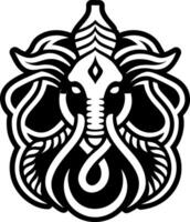 A glyph style icon of ganesha symbol vector