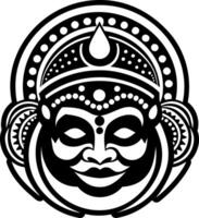 A solid style icon of indian dancer vector
