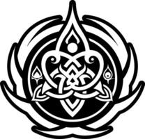 A filled style icon of trimurti symbol vector