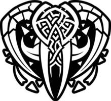 A filled style icon of broken tusk symbol vector