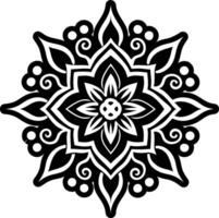 A glyph style icon of rangoli art symbol vector