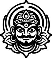 A solid style icon of brahmin symbol vector