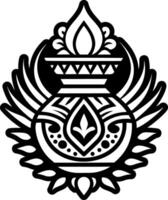 A filled style icon of kalash symbol vector