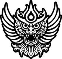A solid style icon of garuda eagle symbol vector