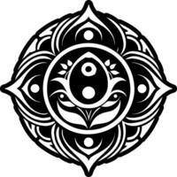 A glyph style icon of brahmanda symbol vector
