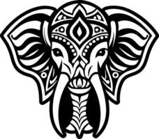 A filled style icon of elephant head symbol vector