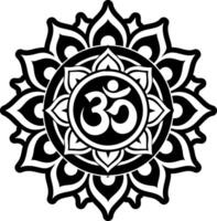 A solid style icon of anumkara symbol vector