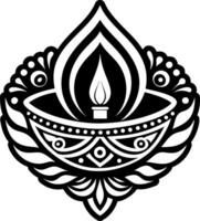 A solid style icon of oil lamp symbol vector