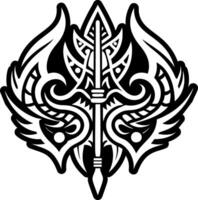 A glyph style icon of kartikeya symbol vector