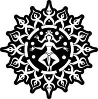 A glyph style icon of apsaras symbol vector