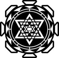 A filled style icon of sri symbol vector