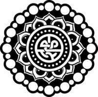 A filled style icon of holy rudraksha symbol vector