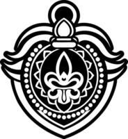 A glyph style icon of shiv locket symbol vector