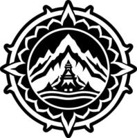 A glyph style icon of mount kailash symbol vector