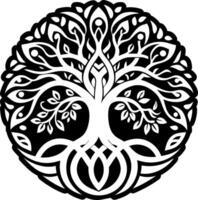 A filled style icon of banyan tree symbol vector