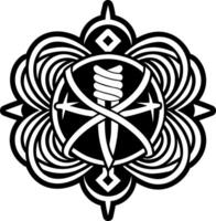 A solid style icon of holy thread symbol vector