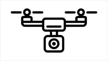 Drone Icon with Camera - Flying Drone Design vector
