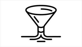 Funnel Icon. Data Filtering and Processing Symbol in Line Art Style vector