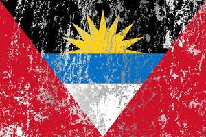 Antigua and Barbuda flag with grunge effect. vector