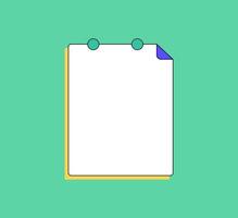Clean Template for Notes vector