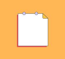 Note Page with No Content vector