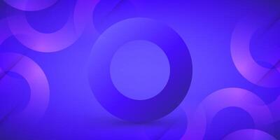 Modern Abstract Background with Circular Shapes in Blue and Purple Gradient. Futuristic Geometric Design vector