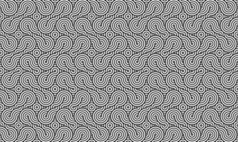 Overlapping circles pattern, Japanese wave pattern, Geometric pattern. artistic monochrome background. vector