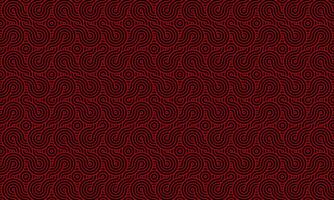 Overlapping circles pattern, Japanese wave pattern, Geometric pattern. black lines with red background. ethnic culture pattern style. vector