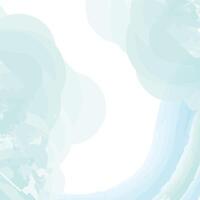 Abstract Watercolor Art in Blue and Cyan on White Background vector