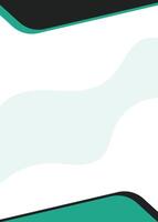 Abstract modern background with flowing shapes in green and black vector