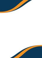 Abstract Blue and Orange Wave Design Template vector