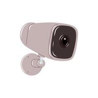 Surveillance camera for home security, flat illustration isolated on white background. vector