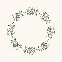 Round frame with Stevia plant for text on isolated background. Sketch with sweet branches sugar substitute. Design for label, card, logo, sign, print. Hand drawn Honey grass against diabetes, food vector