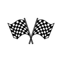 Racing Checkered Flags in Bold Black and White for Motorsport Enthusiasts vector
