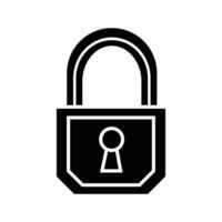 Classic Padlock icon with Security Symbol for Data and Property Protection vector