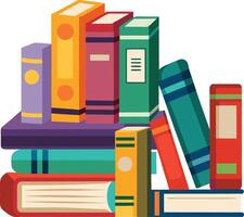 Stack of Books Illustration for Education, Learning, and Library Branding vector