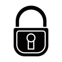 Classic Padlock with Security Symbol for Data and Property Protection vector