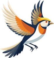 Exotic Bird in Flight with Spread Wings Colorful Wildlife Illustration for Nature and Freedom Concepts vector