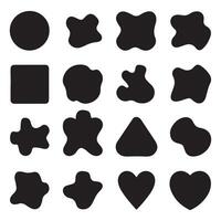 Set of blob shapes. Collection of abstract stains vector