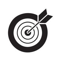 Target with arrow icon. vector