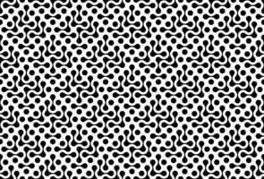 Seamless technology connection pattern design, fluid transition signs, integration abstract symbols. circles point movement in black color isolated on white background vector