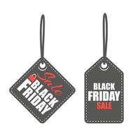Black Friday tag labels isolated on white vector
