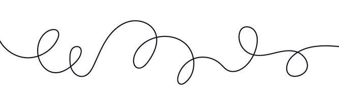 Swoosh, swash underline stroke set.Abstract wavy thin line. Squiggle elements. vector