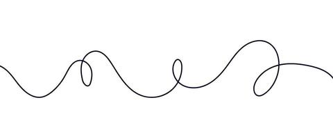 wavy line pattern with ripple strokes and abstract curves. Corrugated wave design for graphic borders and decorative elements. Flat illustration isolated on white background. vector