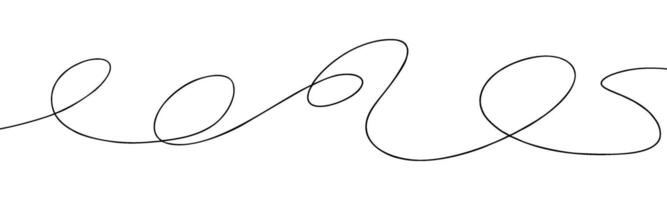 swash underline stroke set.Abstract wavy thin line. Squiggle elements. isolated illustration vector