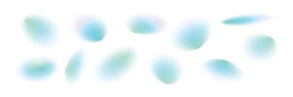 gradient shapes with blue blur colors. Abstract, fluid color. Flat illustration isolated on white. vector