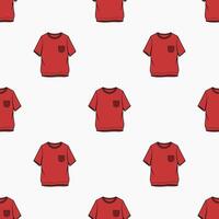a seamless pattern t-shirt with red color and unique design vector