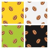 a seamless pattern collection image with a coffee bean theme vector
